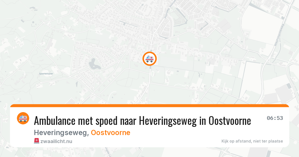 Ambulance met spoed naar Heveringseweg in Oostvoorne — 31 mei 2026