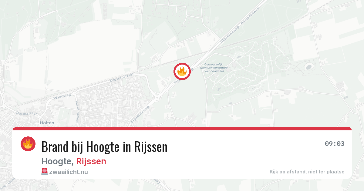 Brand bij Hoogte in Rijssen — 11 jul 2026
