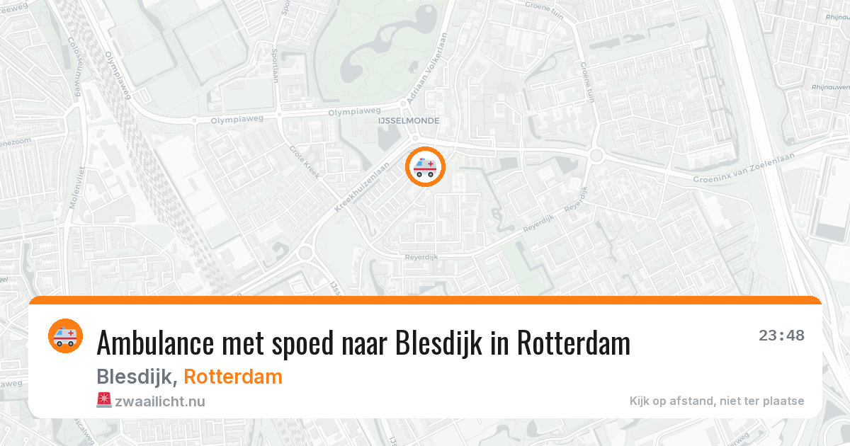 Ambulance met spoed naar Blesdijk in Rotterdam — 16 jul 2026