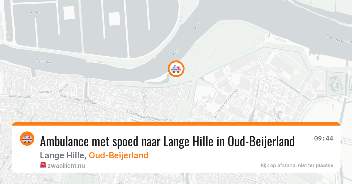 Ambulance met spoed naar Lange Hille in Oud-Beijerland — 23 jul 2026