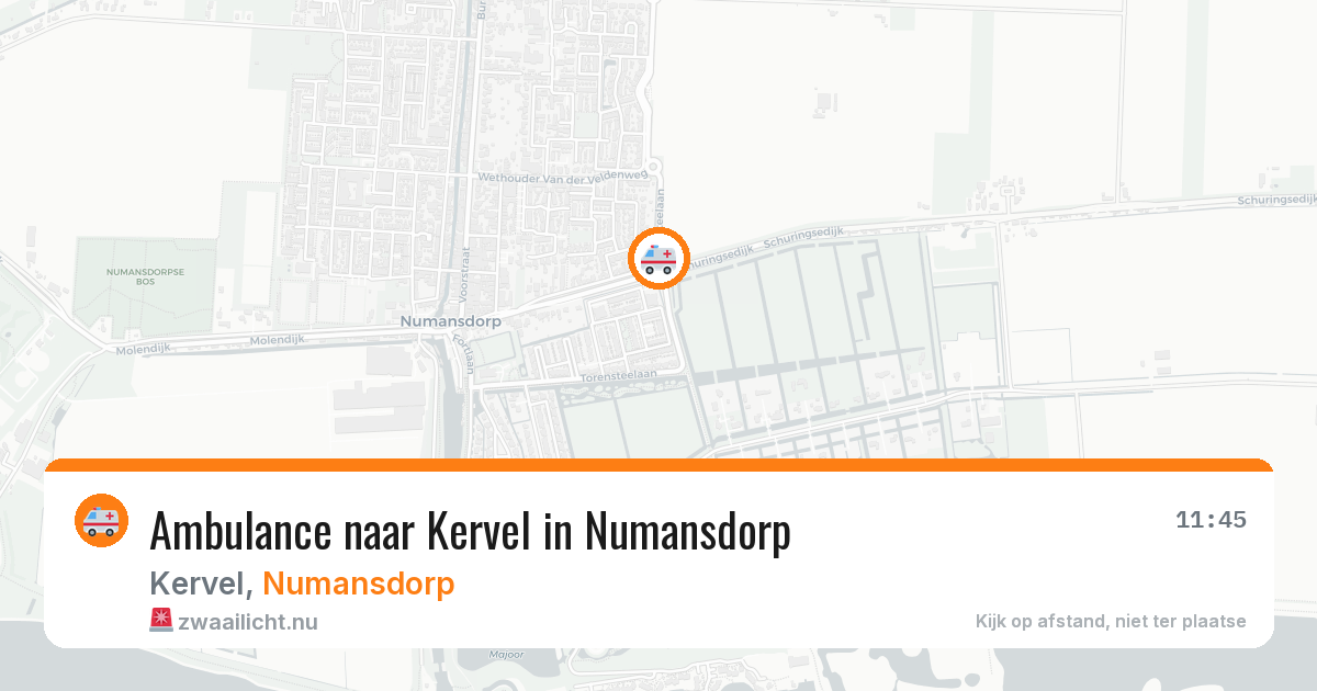 Ambulance naar Kervel in Numansdorp — 30 mrt 2026