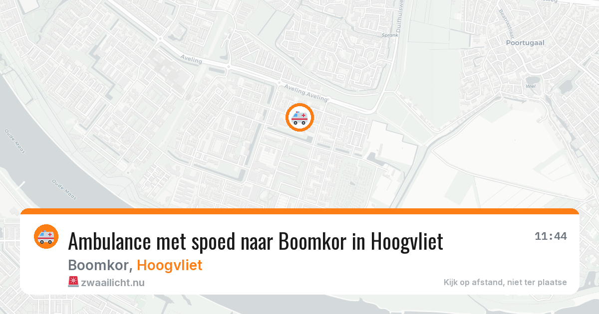 Ambulance met spoed naar Boomkor in Hoogvliet — 26 jul 2026