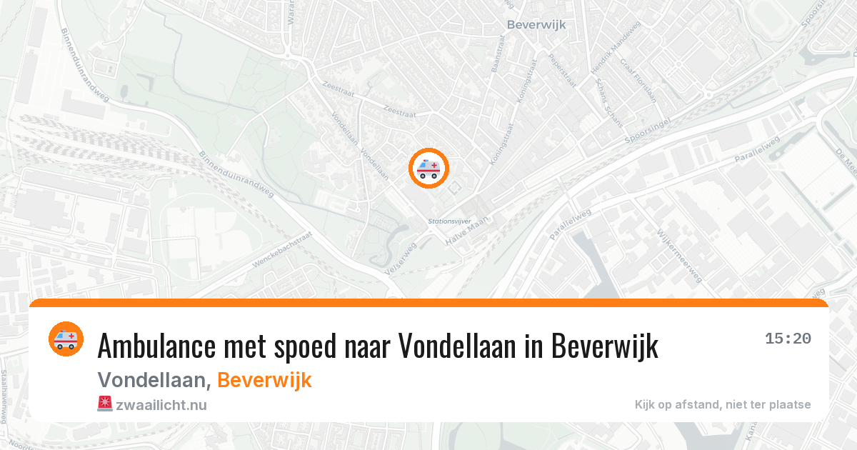Ambulance met spoed naar Vondellaan in Beverwijk — 17 jul 2026