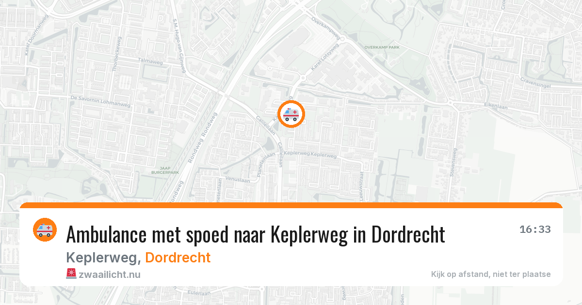 Ambulance met spoed naar Keplerweg in Dordrecht — 5 jun 2026