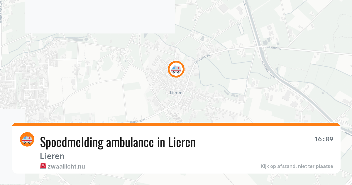 Spoedmelding ambulance in Lieren — 25 mei 2026