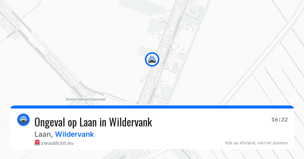 Ongeval op Laan in Wildervank — 22 apr 2026