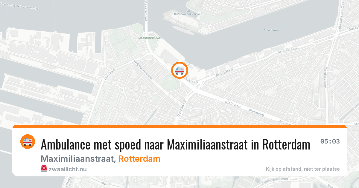 Ambulance met spoed naar Maximiliaanstraat in Rotterdam — 26 mei 2026