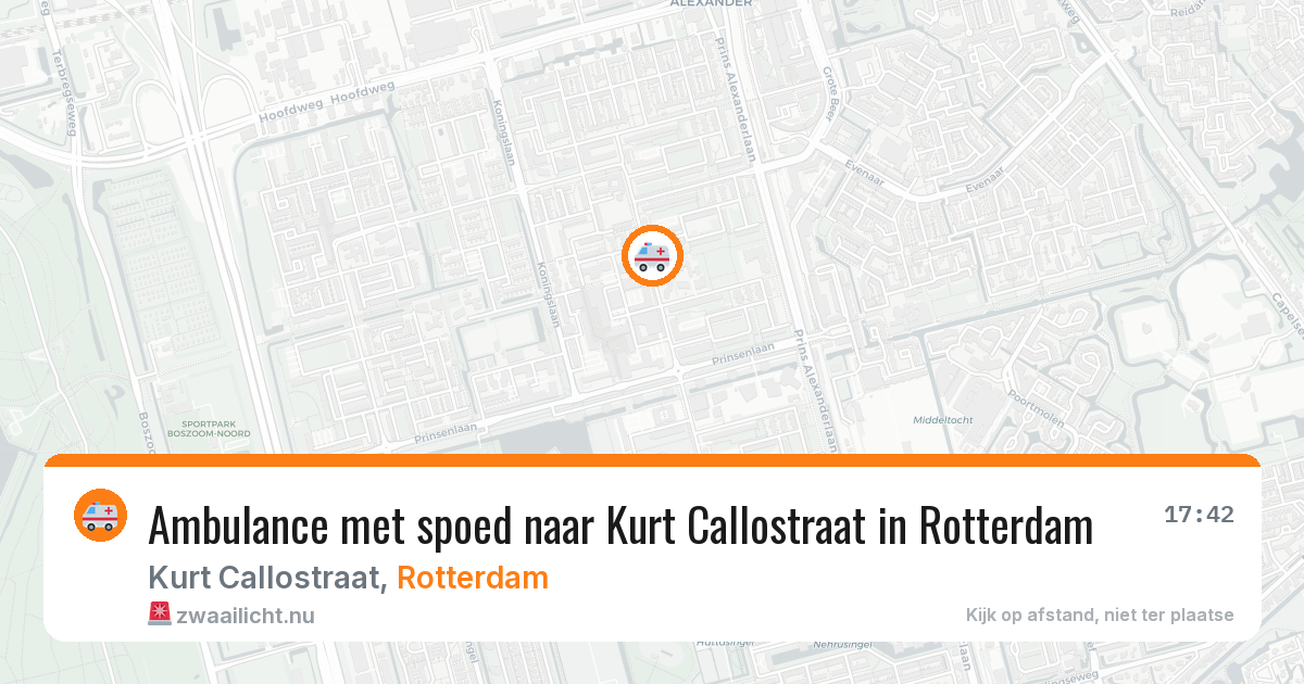 Ambulance met spoed naar Kurt Callostraat in Rotterdam — 14 apr 2026