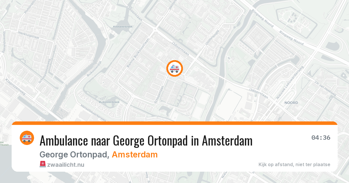 Ambulance naar George Ortonpad in Amsterdam — 19 jul 2026
