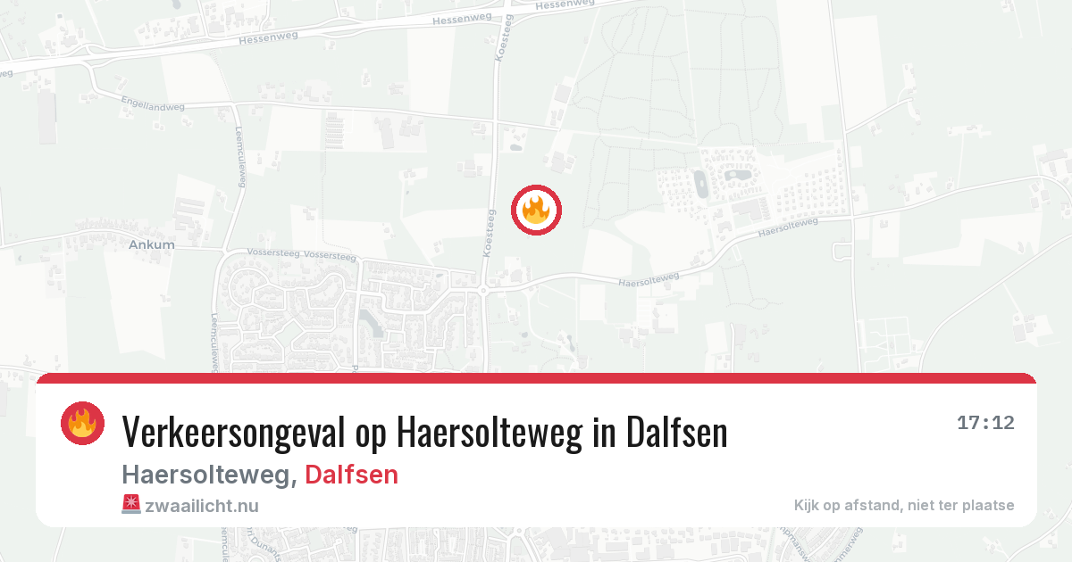 Verkeersongeval op Haersolteweg in Dalfsen — 18 mei 2026