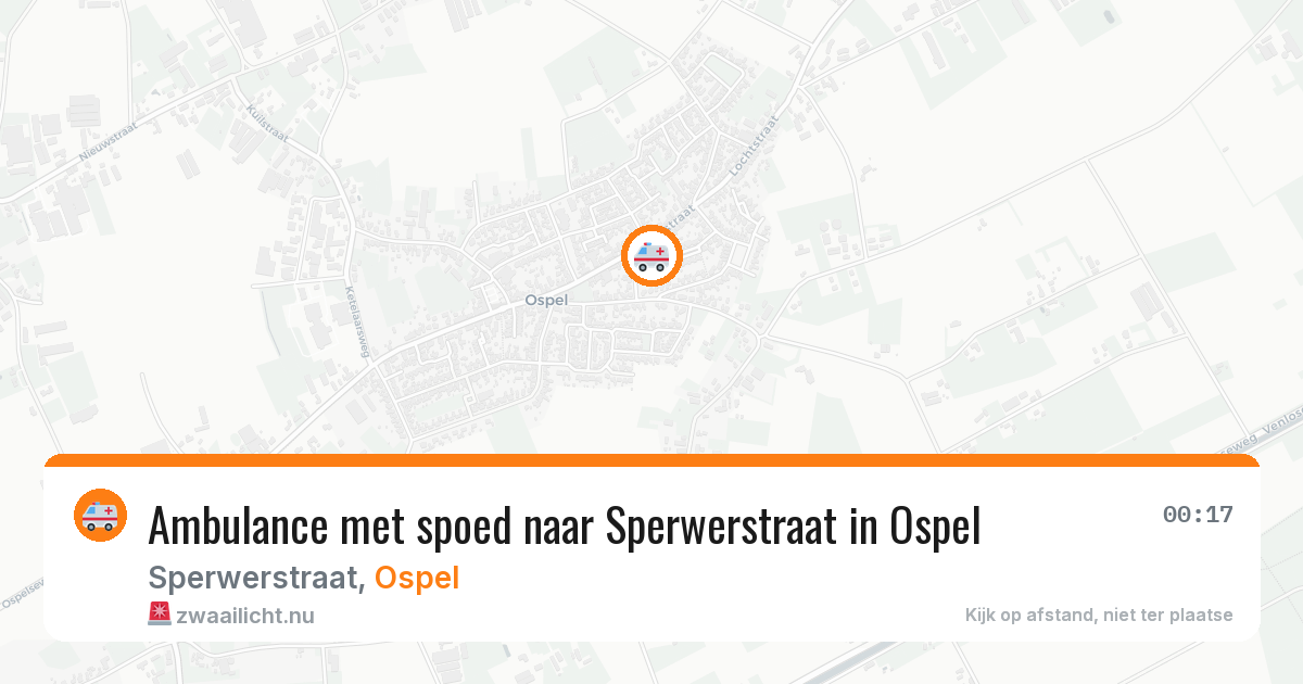 Ambulance met spoed naar Sperwerstraat in Ospel — 23 jul 2026