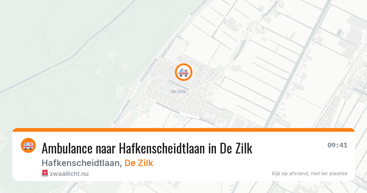Ambulance naar Hafkenscheidtlaan in De Zilk — 19 jun 2026