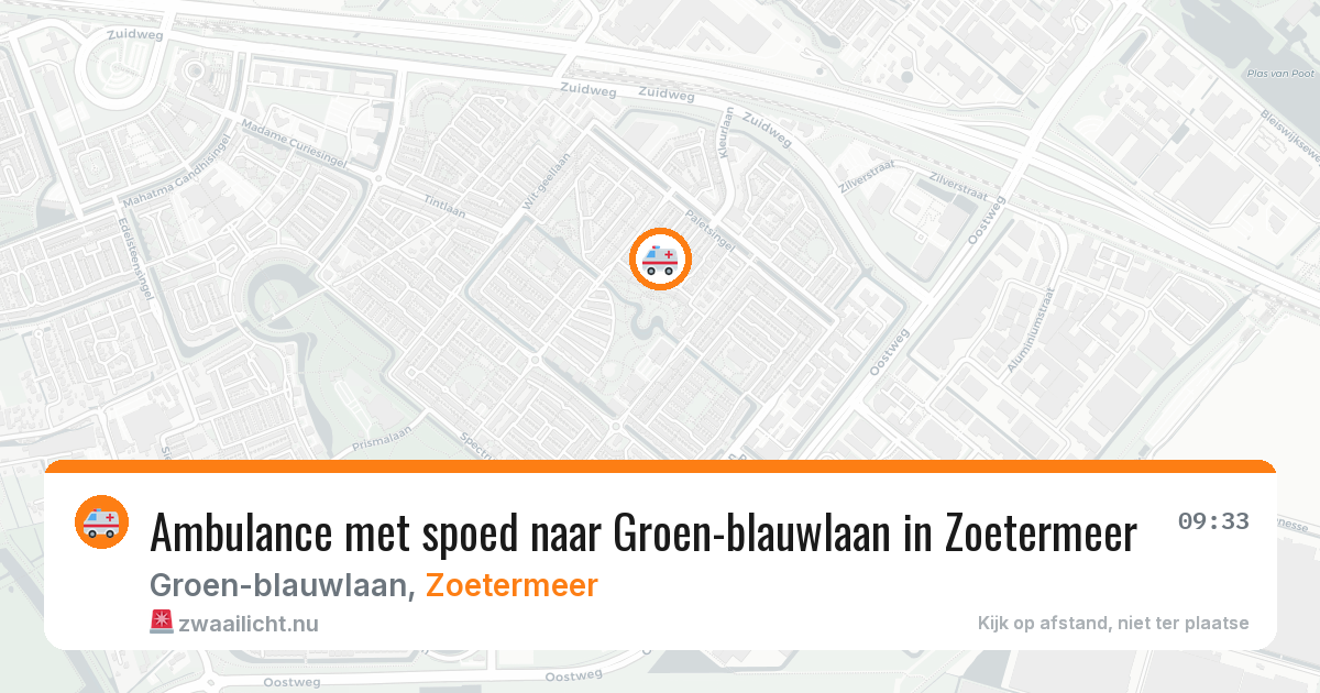 Ambulance met spoed naar Groen-blauwlaan in Zoetermeer — 28 jan 2026