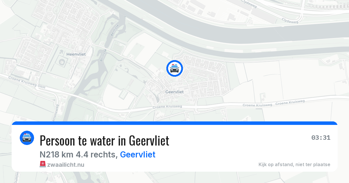 Persoon te water in Geervliet — 6 jun 2026
