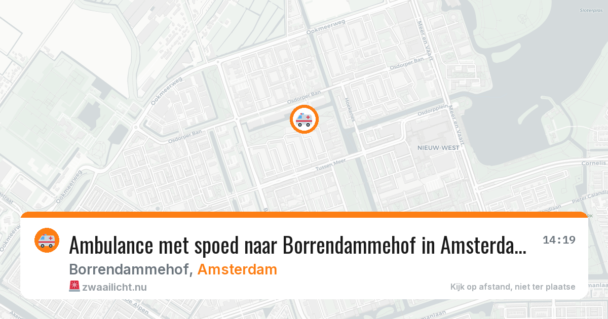 Ambulance met spoed naar Borrendammehof in Amsterdam — 16 jul 2026