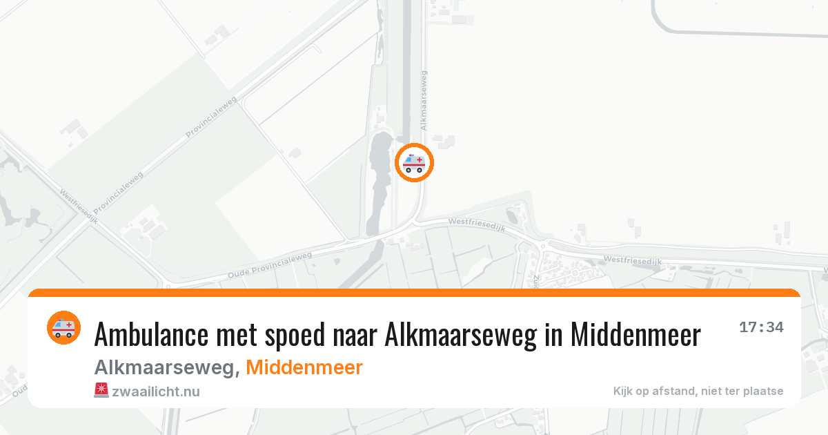 Ambulance met spoed naar Alkmaarseweg in Middenmeer — 26 mei 2026