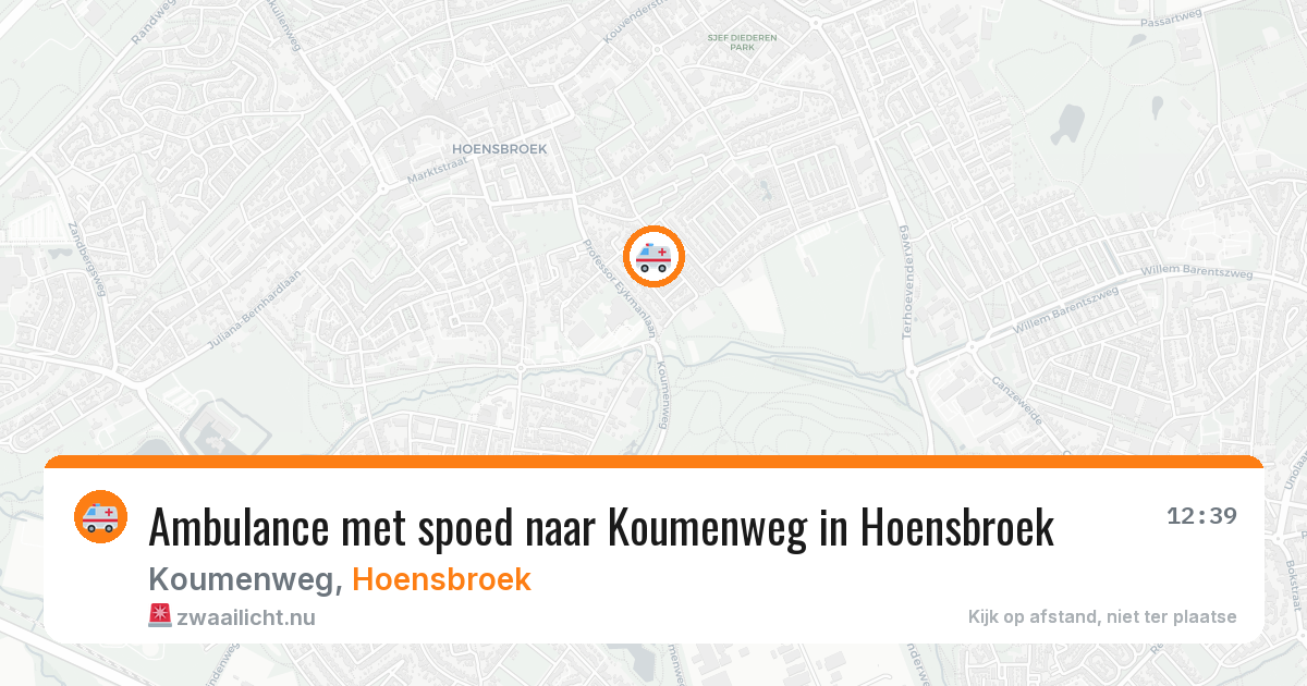 Ambulance met spoed naar Koumenweg in Hoensbroek — 31 jan 2026