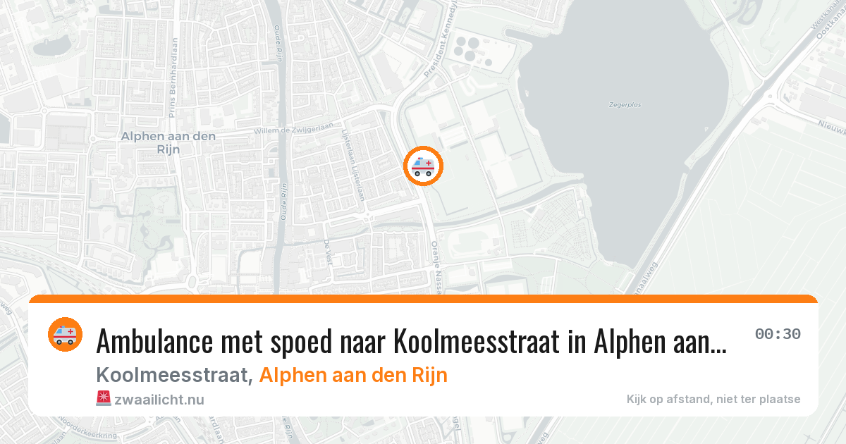 Ambulance met spoed naar Koolmeesstraat in Alphen aan den Rijn — 20 jul 2026