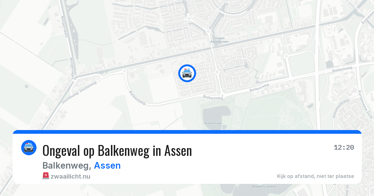 Ongeval op Balkenweg in Assen — 4 mei 2026