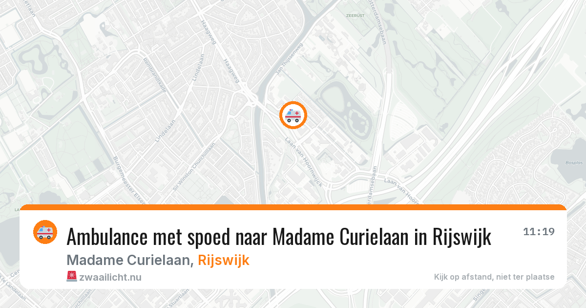Ambulance met spoed naar Madame Curielaan in Rijswijk — 5 jun 2026