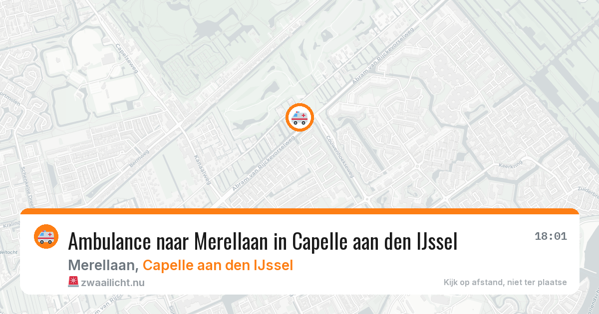 Ambulance naar Merellaan in Capelle aan den IJssel — 25 mei 2026