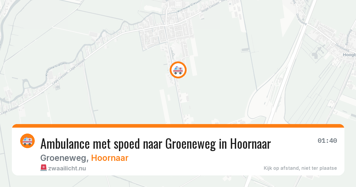 Ambulance met spoed naar Groeneweg in Hoornaar — 28 mei 2026