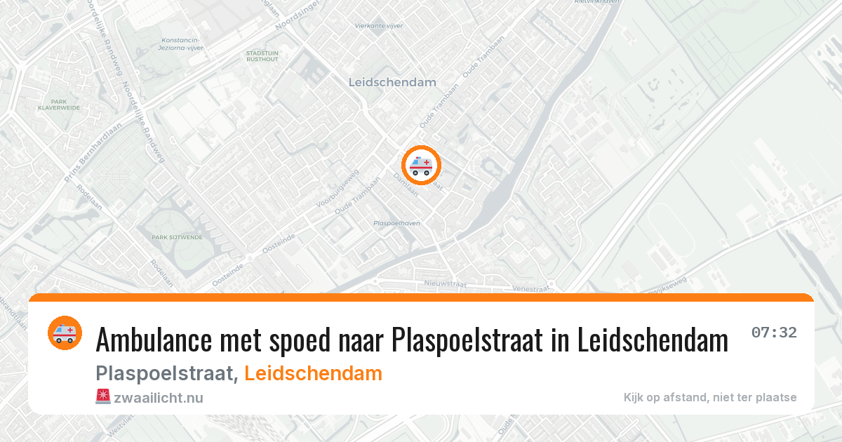 Ambulance met spoed naar Plaspoelstraat in Leidschendam — 7 jul 2026