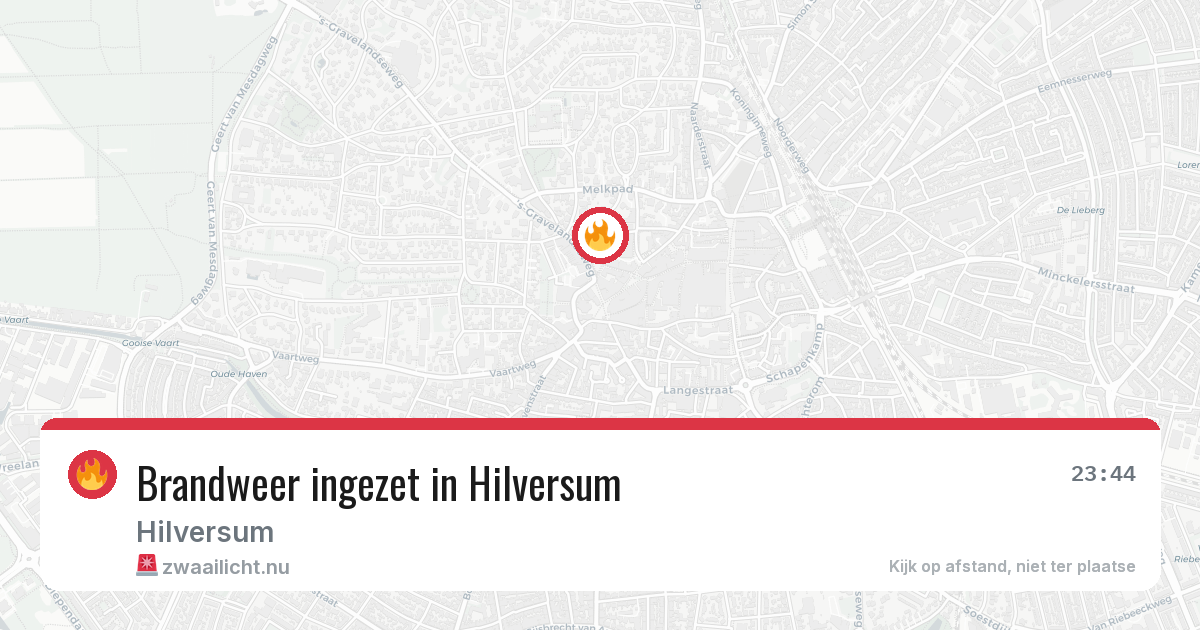 Brandweer ingezet in Hilversum — 20 jul 2026 | 🚨 Zwaailicht.nu