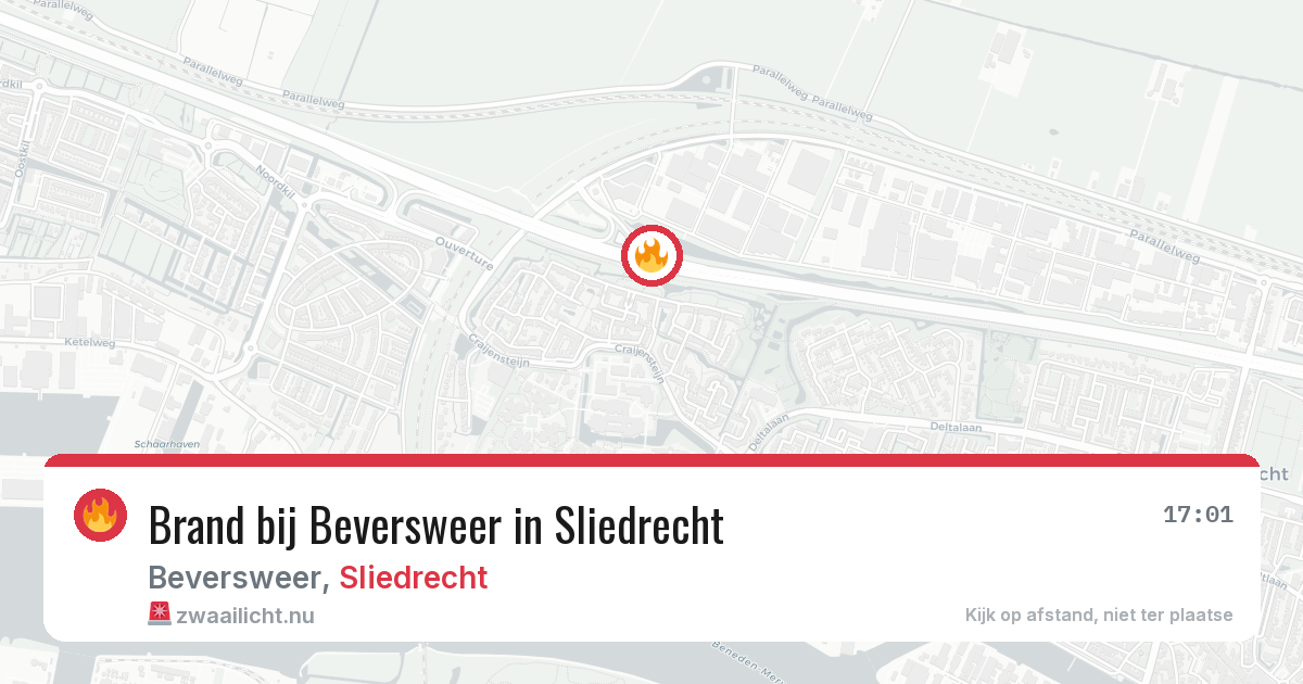 Brand bij Beversweer in Sliedrecht — 1 jun 2026
