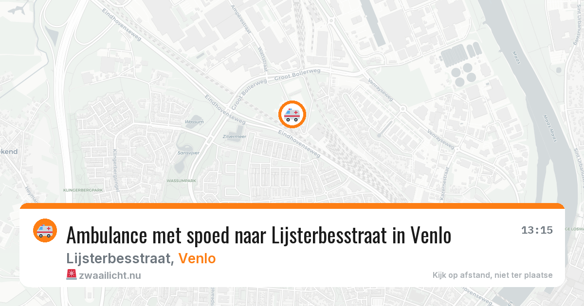 Ambulance met spoed naar Lijsterbesstraat in Venlo — 30 mei 2026