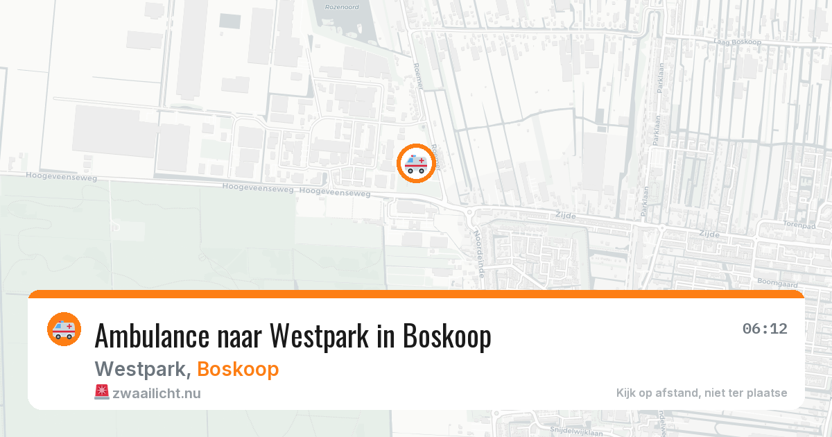 Ambulance naar Westpark in Boskoop — 28 feb 2026