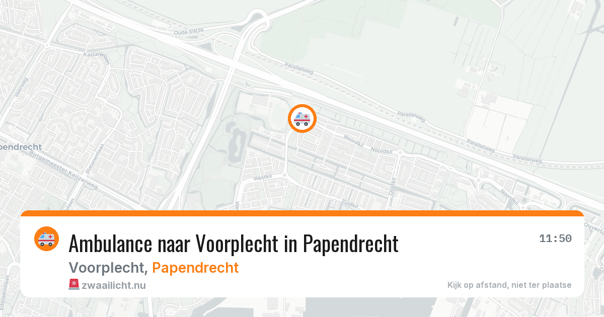 Ambulance naar Voorplecht in Papendrecht — 23 jul 2026