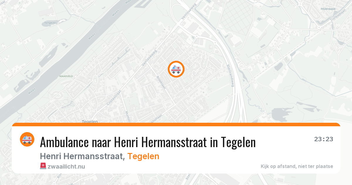 Ambulance naar Henri Hermansstraat in Tegelen — 5 jul 2026