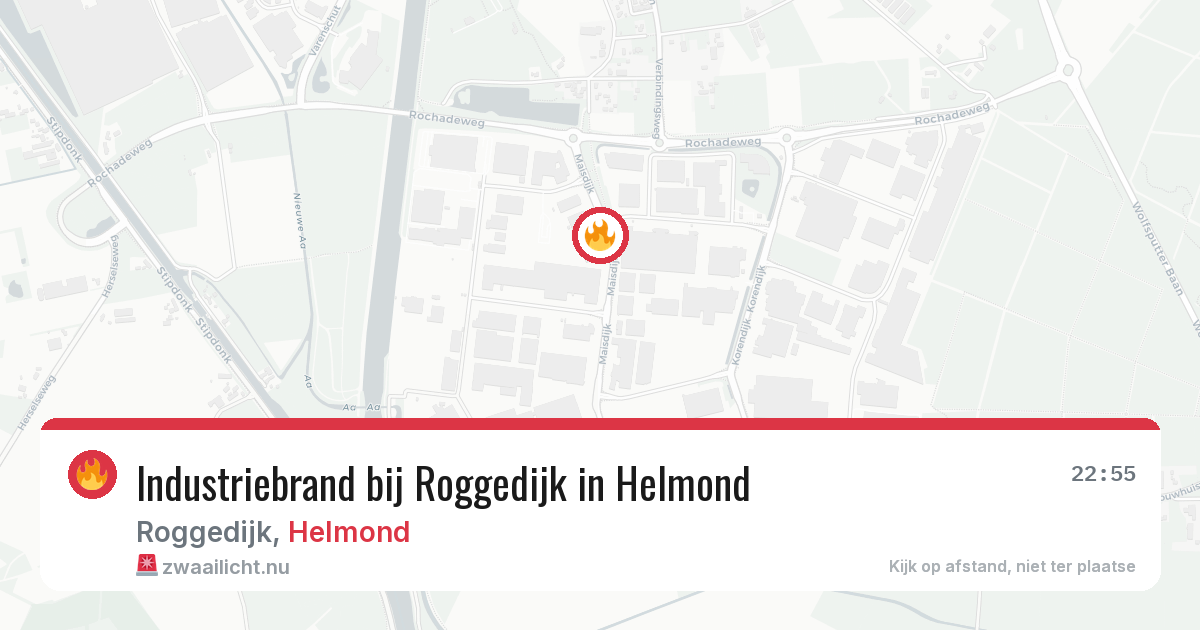 Industriebrand bij Roggedijk in Helmond — 9 mei 2026