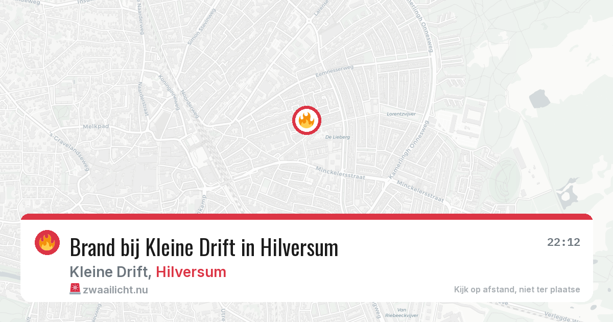 Brand bij Kleine Drift in Hilversum — 12 mei 2026