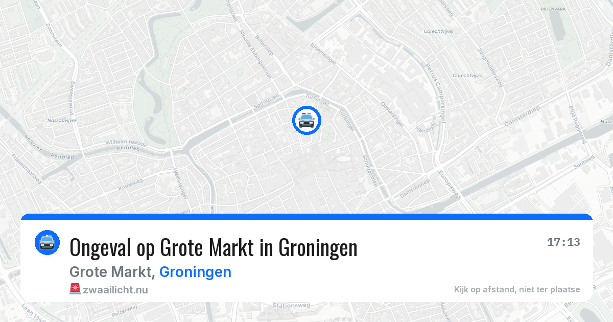 Ongeval op Grote Markt in Groningen — 18 jul 2026