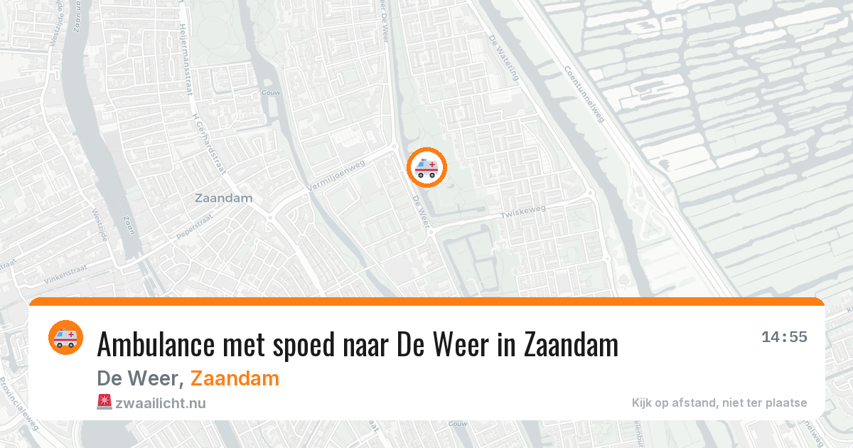 Ambulance met spoed naar De Weer in Zaandam — 20 mrt 2026