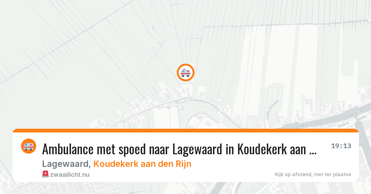 Ambulance met spoed naar Lagewaard in Koudekerk aan den Rijn — 6 jul 2026