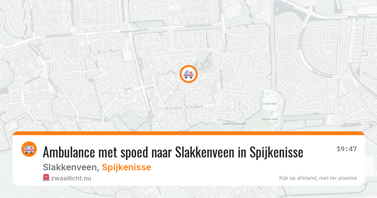 Ambulance met spoed naar Slakkenveen in Spijkenisse — 21 jul 2026