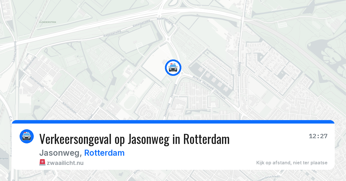 Verkeersongeval op Jasonweg in Rotterdam — 21 mrt 2026