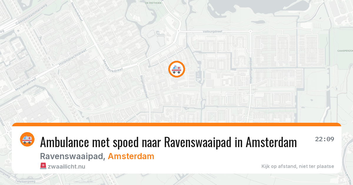 Ambulance met spoed naar Ravenswaaipad in Amsterdam — 19 mrt 2026