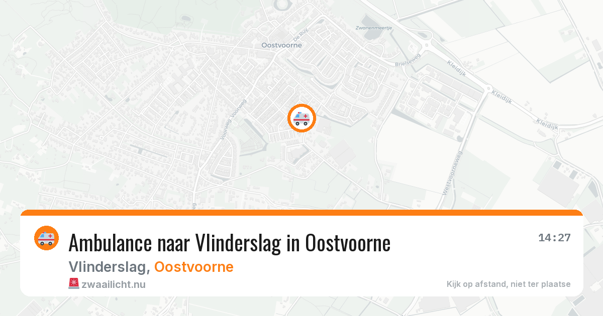 Ambulance naar Vlinderslag in Oostvoorne — 14 mrt 2026