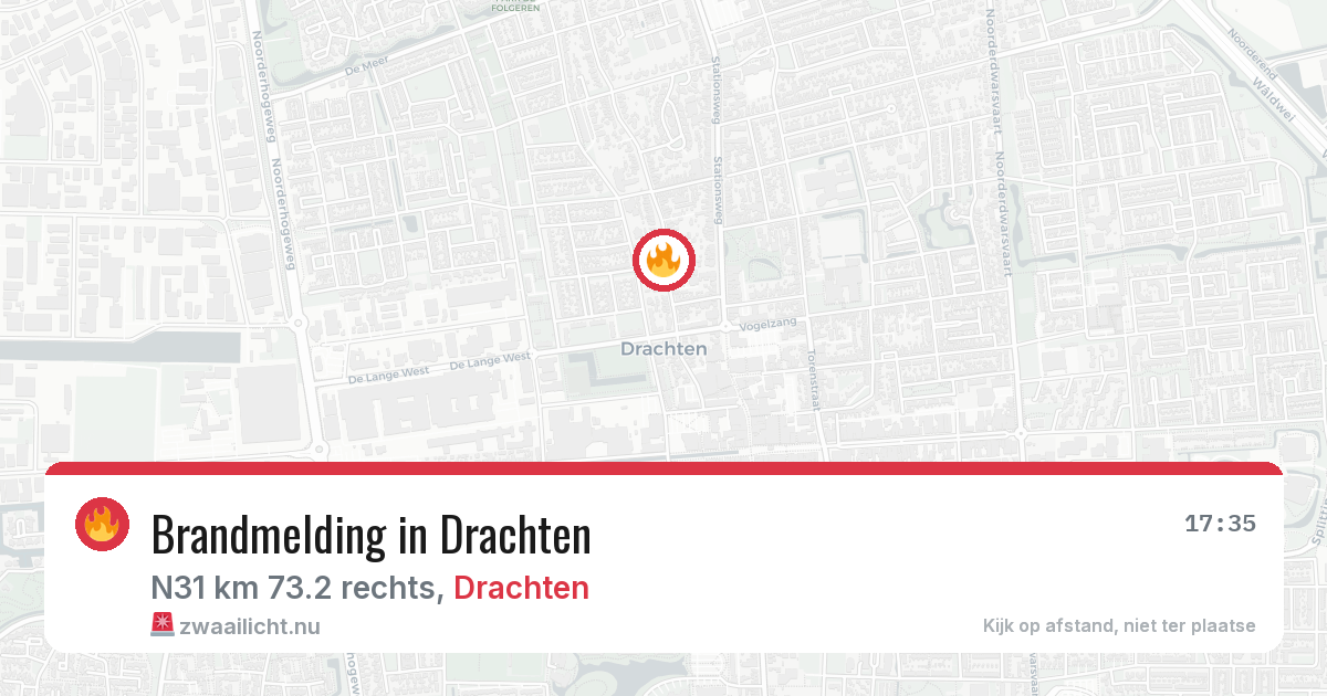 Brandmelding in Drachten — 25 mei 2026