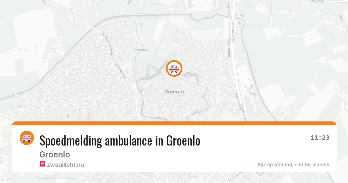 Spoedmelding ambulance in Groenlo — 31 mei 2026