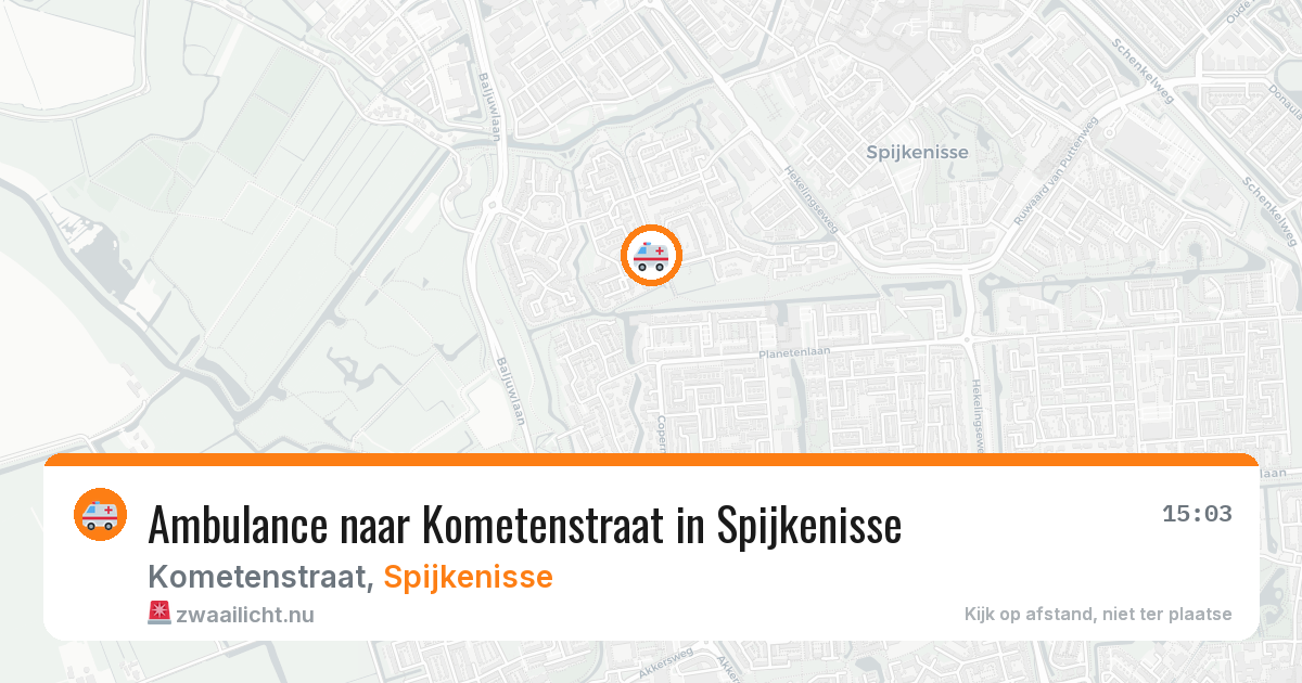 Ambulance naar Kometenstraat in Spijkenisse — 25 mrt 2026