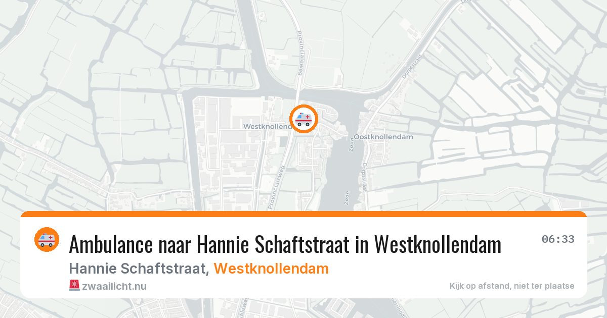 Ambulance naar Hannie Schaftstraat in Westknollendam — 8 mei 2026