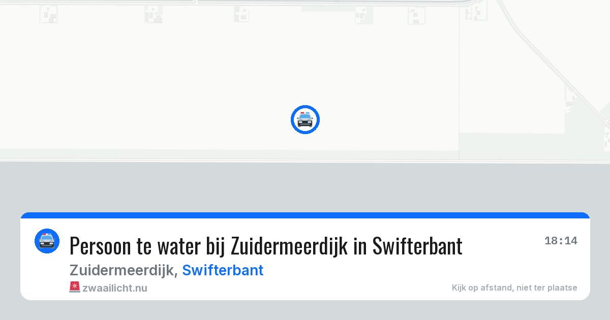 Persoon te water bij Zuidermeerdijk in Swifterbant — 26 jul 2026