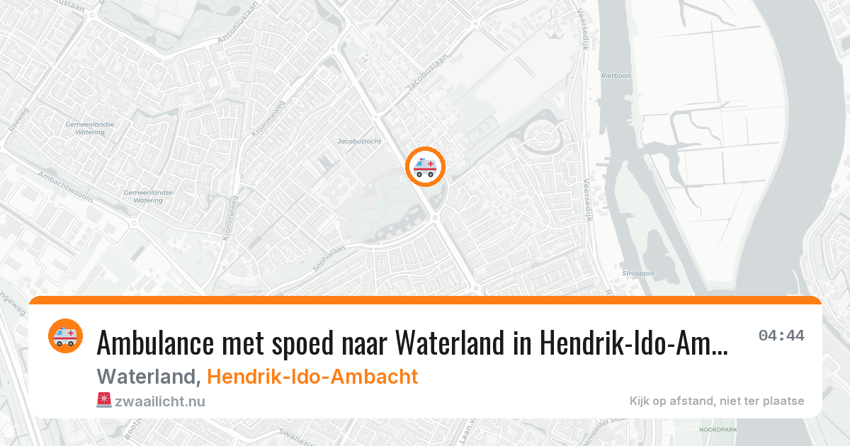 Ambulance met spoed naar Waterland in Hendrik-Ido-Ambacht — 26 jan 2026