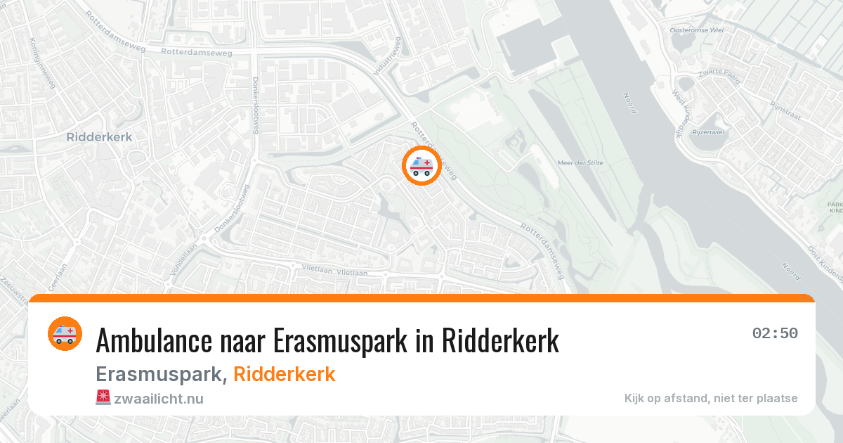 Ambulance naar Erasmuspark in Ridderkerk — 22 jul 2026
