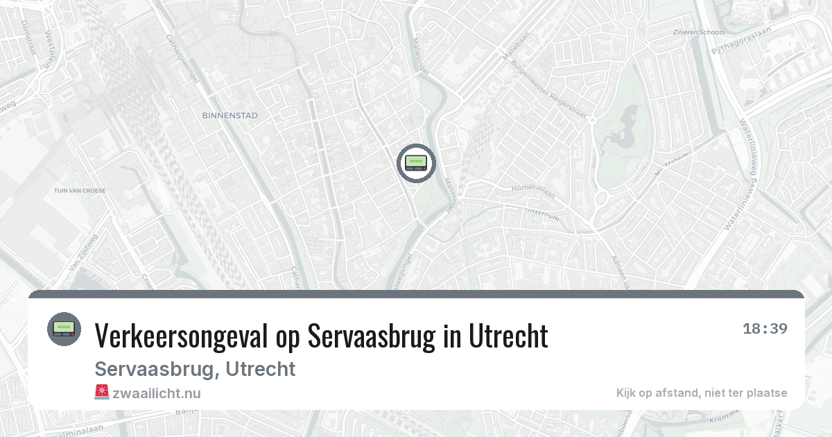 Verkeersongeval op Servaasbrug in Utrecht — 22 feb 2026